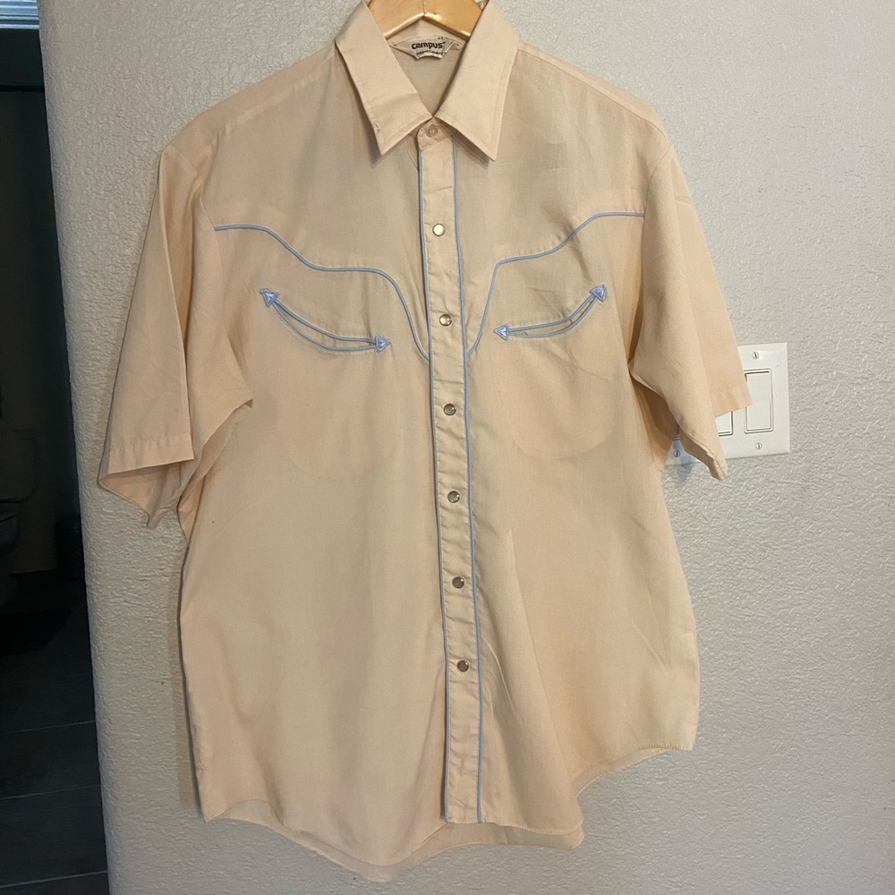 Western Short Sleeve Button Up Campus